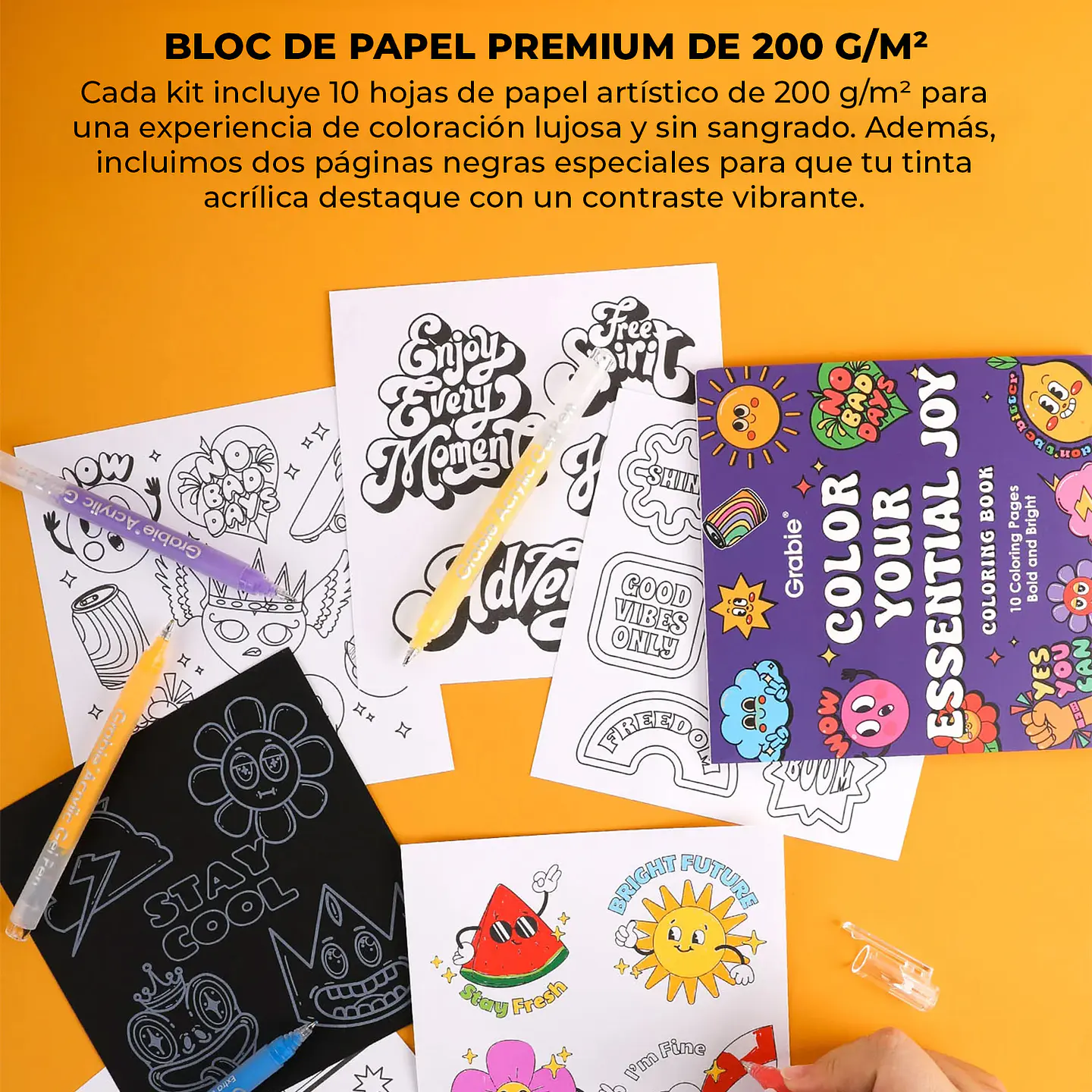 KIT PARA COLOREAR BOLD & BRIGHT COLORES DE VERANO  8