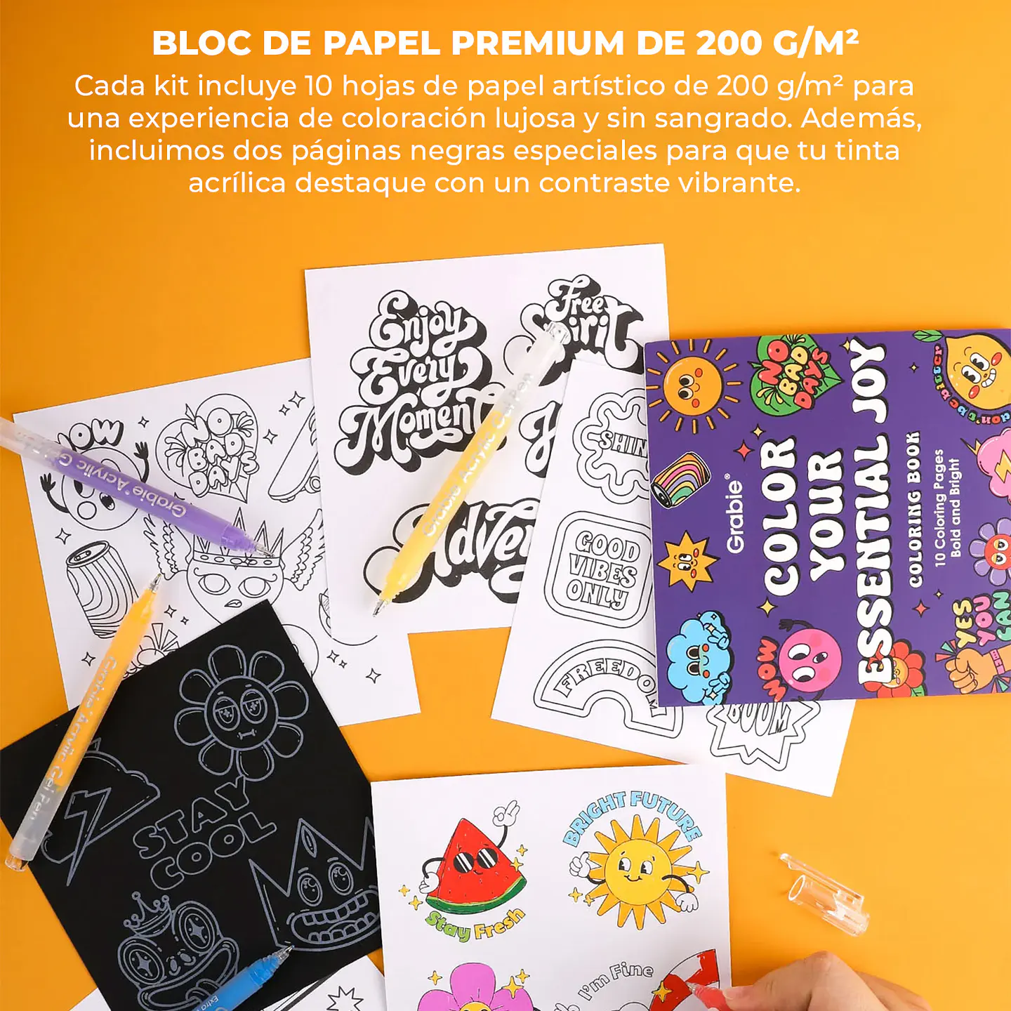 KIT PARA COLOREAR BOLD & BRIGHT COLORES OCEANICOS  9