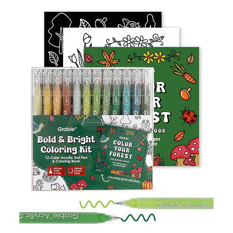 KIT PARA COLOREAR BOLD & BRIGHT COLORES DEL BOSQUE 