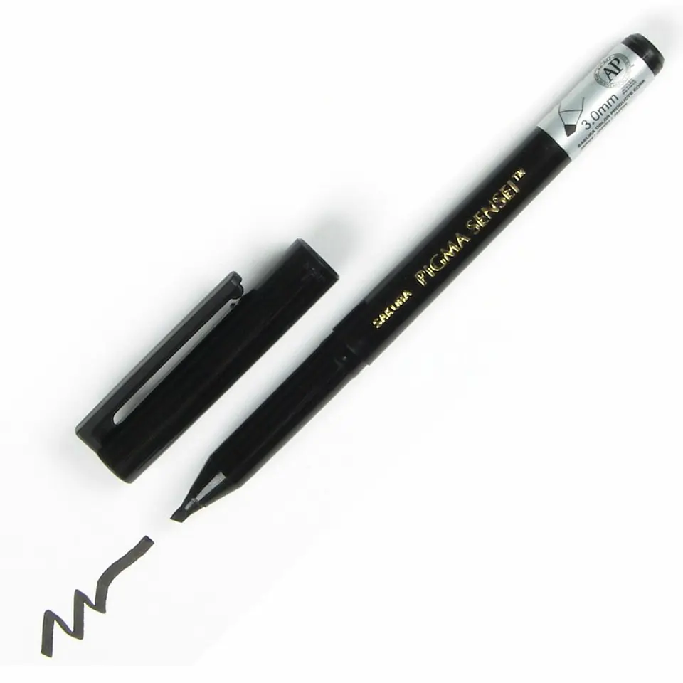 MARCADOR BISELADO PIGMA SENSEI C30 SAKURA 3.0 MM NEGRO  2