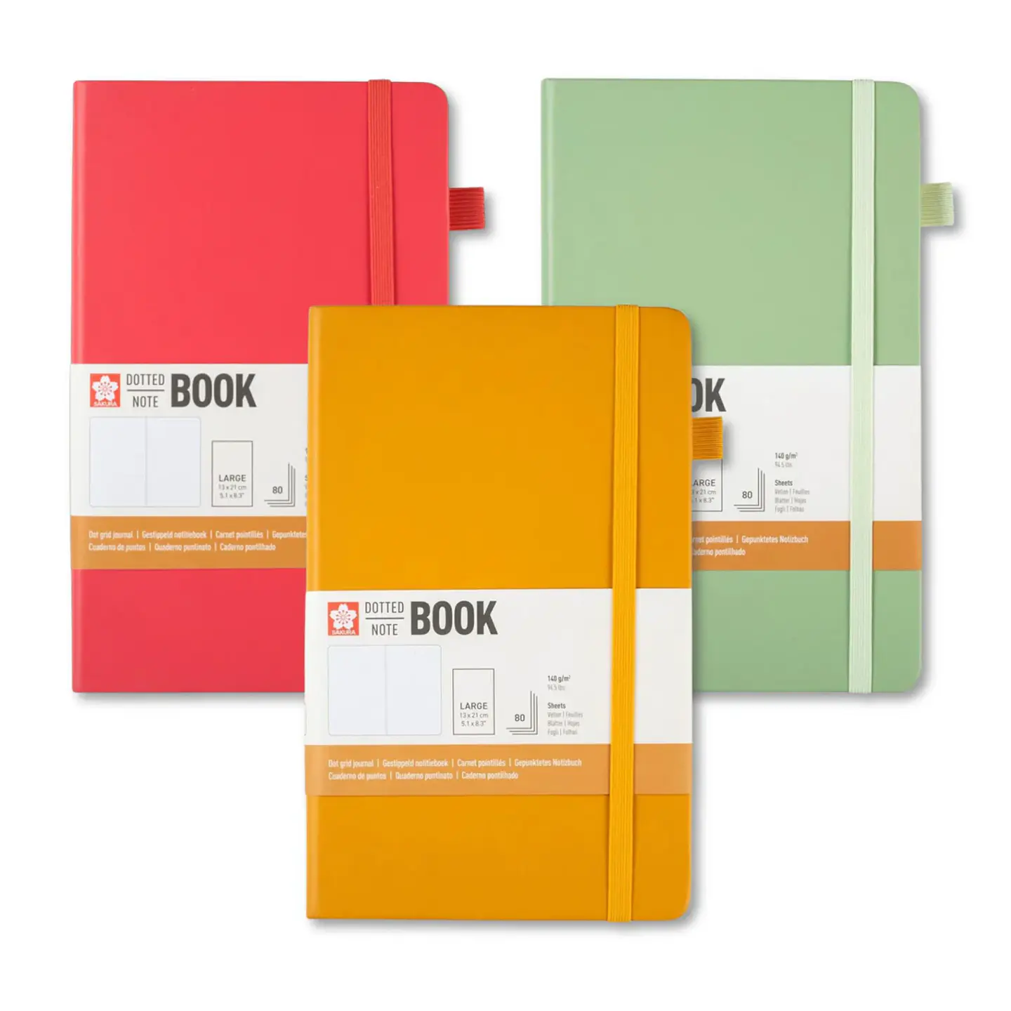 LIBRETA SKETCHBOOK SAKURA PUNTOS 13 x21 CM AMARILLO KERRIA  4