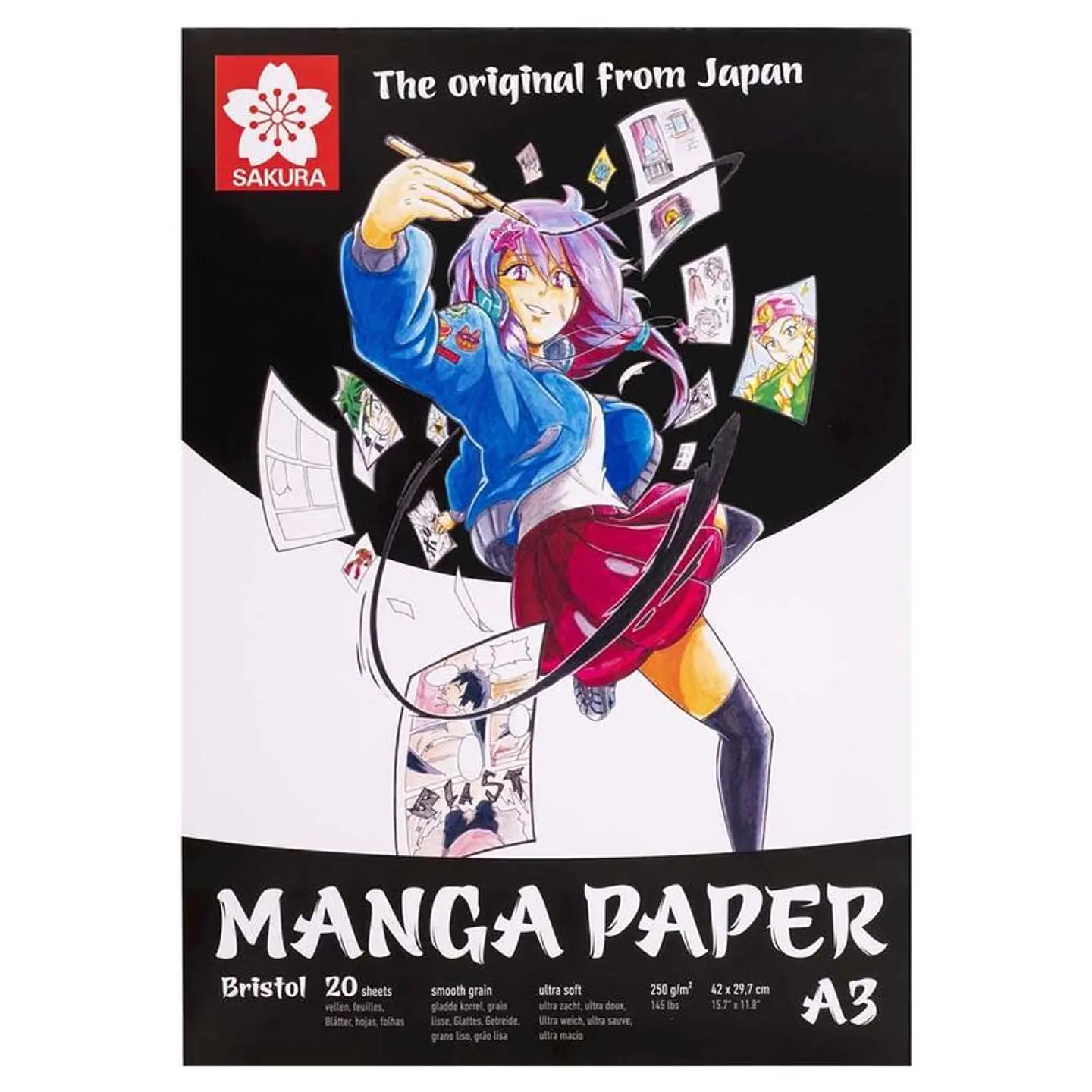 SAKURA BLOCK PARA MANGA BRISTOL PAPER A3 1