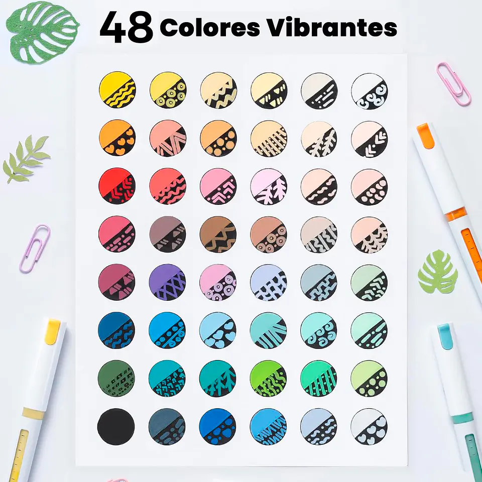 OHUHU 48 MARCADORES ACRÍLICOS KAHUKU DIRECT INK PUNTA BALA  4
