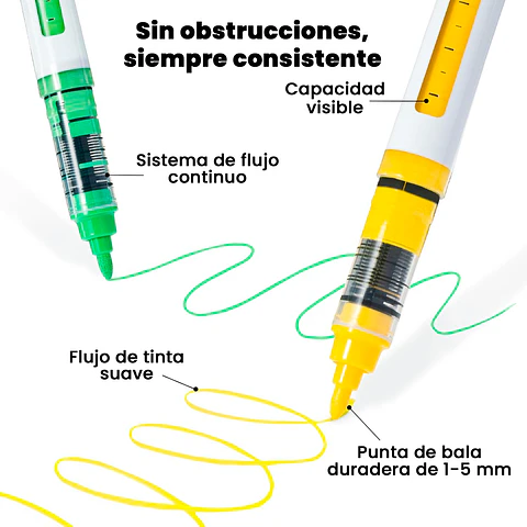 OHUHU 48 MARCADORES ACRÍLICOS KAHUKU DIRECT INK PUNTA BALA 