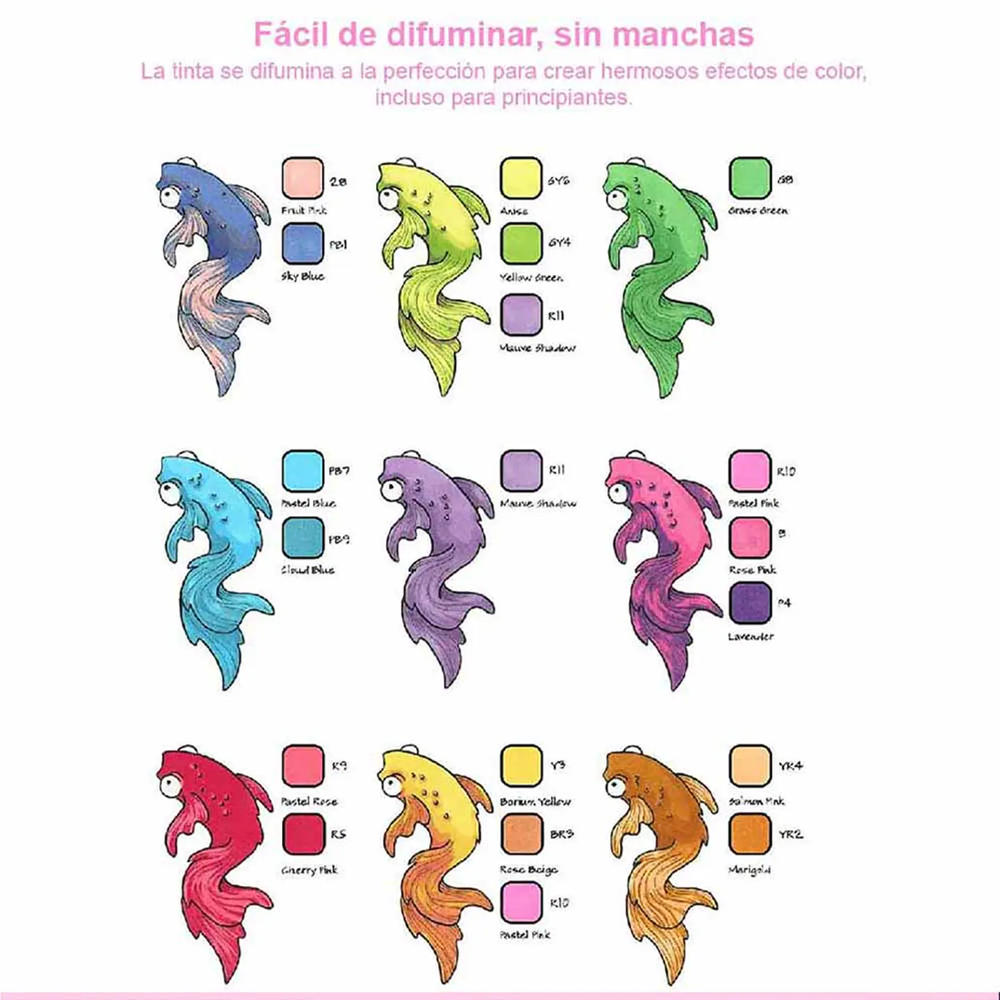 OHUHU 120 MARCADORES DE ALCOHOL + 1 BLENDER PINCEL & FINA  7