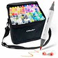 OHUHU 120 MARCADORES DE ALCOHOL + 1 BLENDER PINCEL & FINA  - Miniatura 1