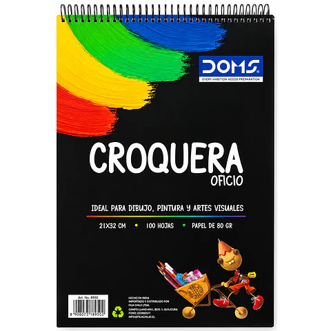 DOMS CROQUERA OFICIO 21X32 CM 100 HOJAS 80G 