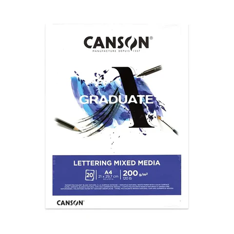 CANSON PAD GRADUATE LETTERING MIX MEDIA A4 