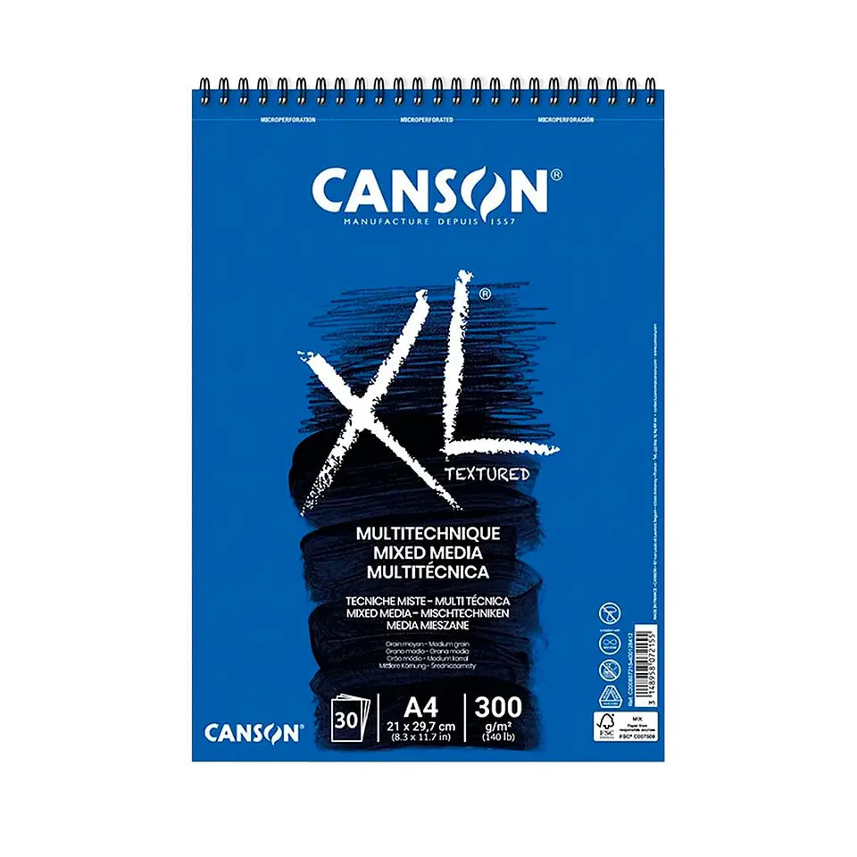 CANSON CROQUERA XL MIX MEDIA A4 21X29.7 CM 30H 300G  1