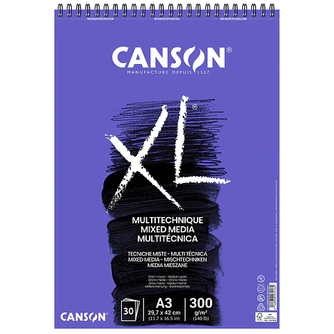 CANSON CROQUERA XL MIX MEDIA A3 29.7X42 CM 30H 300G 