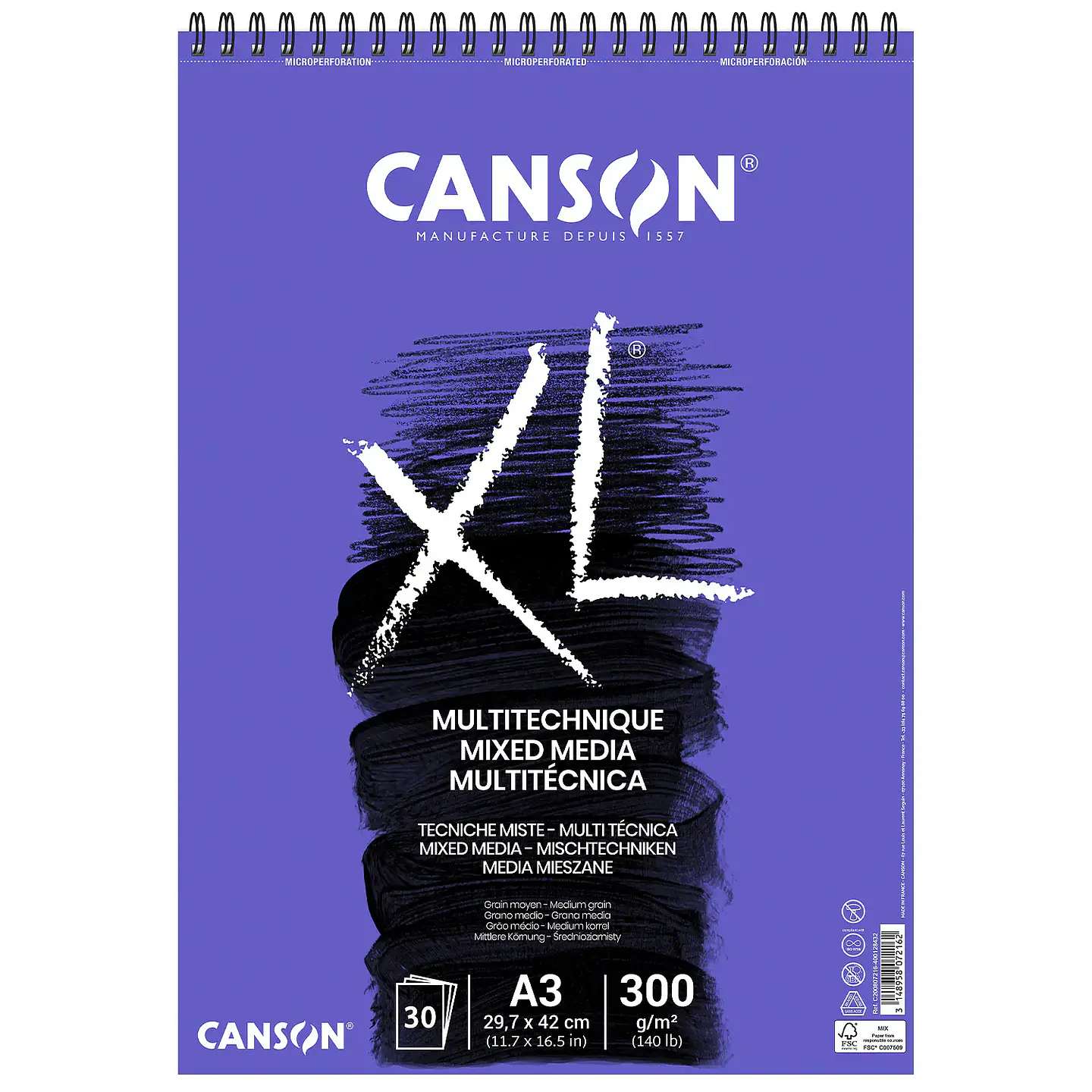 CANSON CROQUERA XL MIX MEDIA A3 29.7X42 CM 30H 300G  1