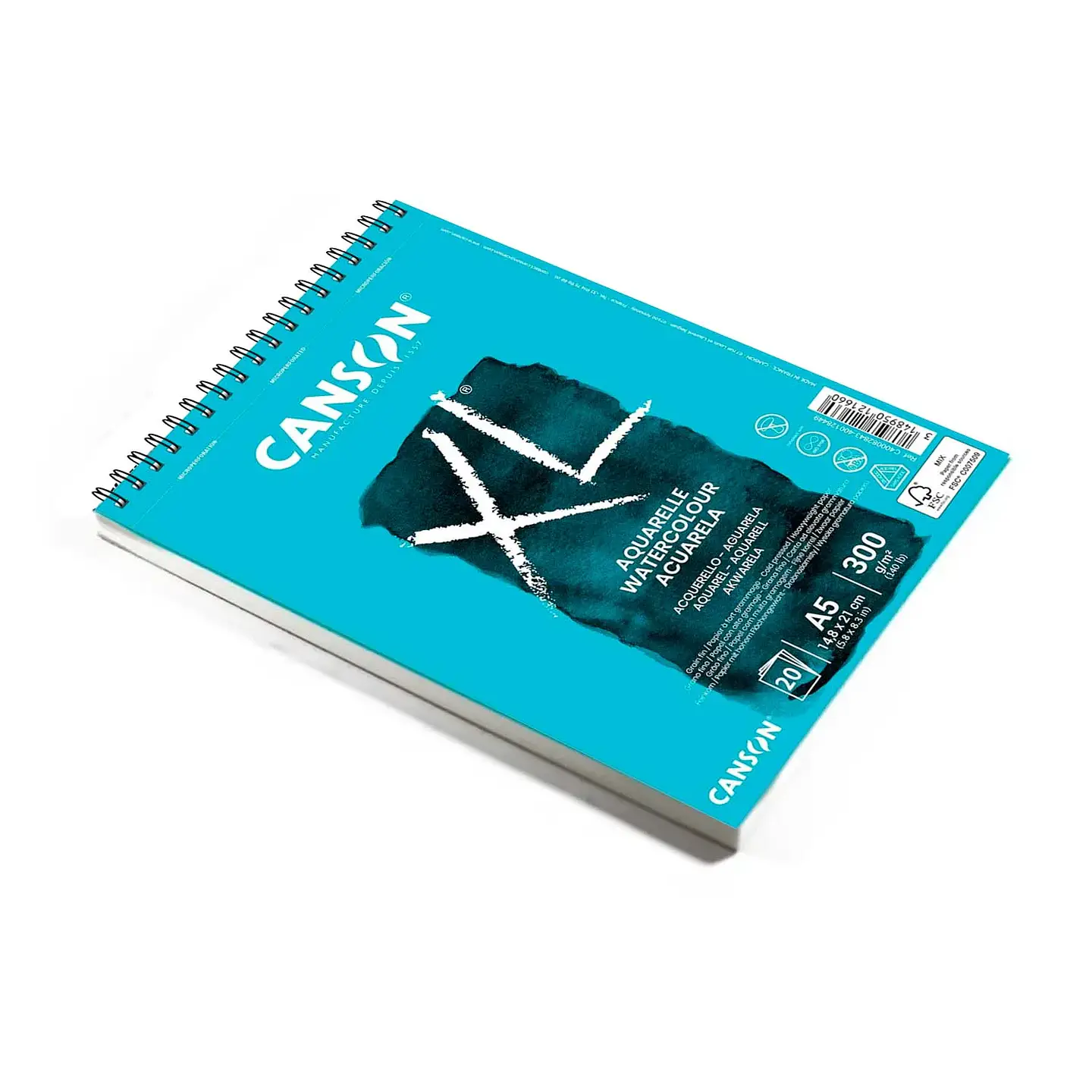 CANSON CROQUERA XL ACUARELA A5 14,8X21 CM 20 H 300G  2