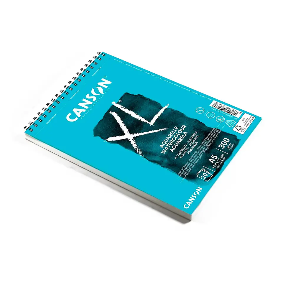 CANSON CROQUERA XL ACUARELA A5 14,8X21 CM 20 H 300G  2