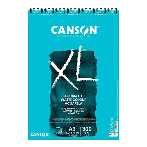 CANSON CROQUERA XL ACUARELA A3 29.7X42 CM 30 H 300G 
