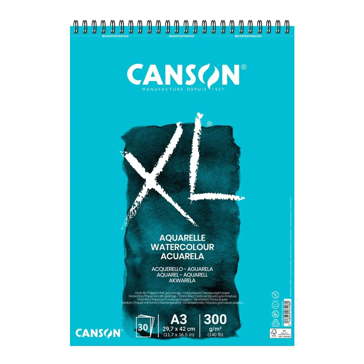 CANSON CROQUERA XL ACUARELA A3 29.7X42 CM 30 H 300G  1