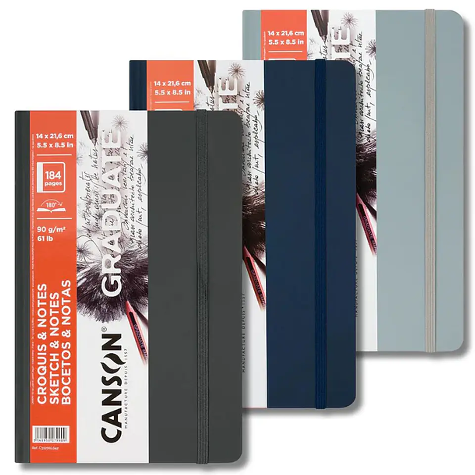 CANSON ART BOOK GRADUATE CROQUIS GRIS CLARO 14X21,6 CM  3