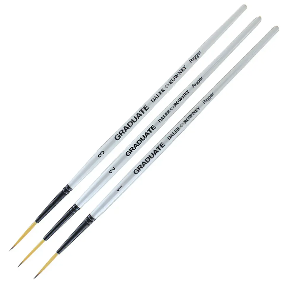 DALER ROWNEY PINCEL GRADUATE SINTÉTICO TRAZO LARGO MANGO CORTO #1  3