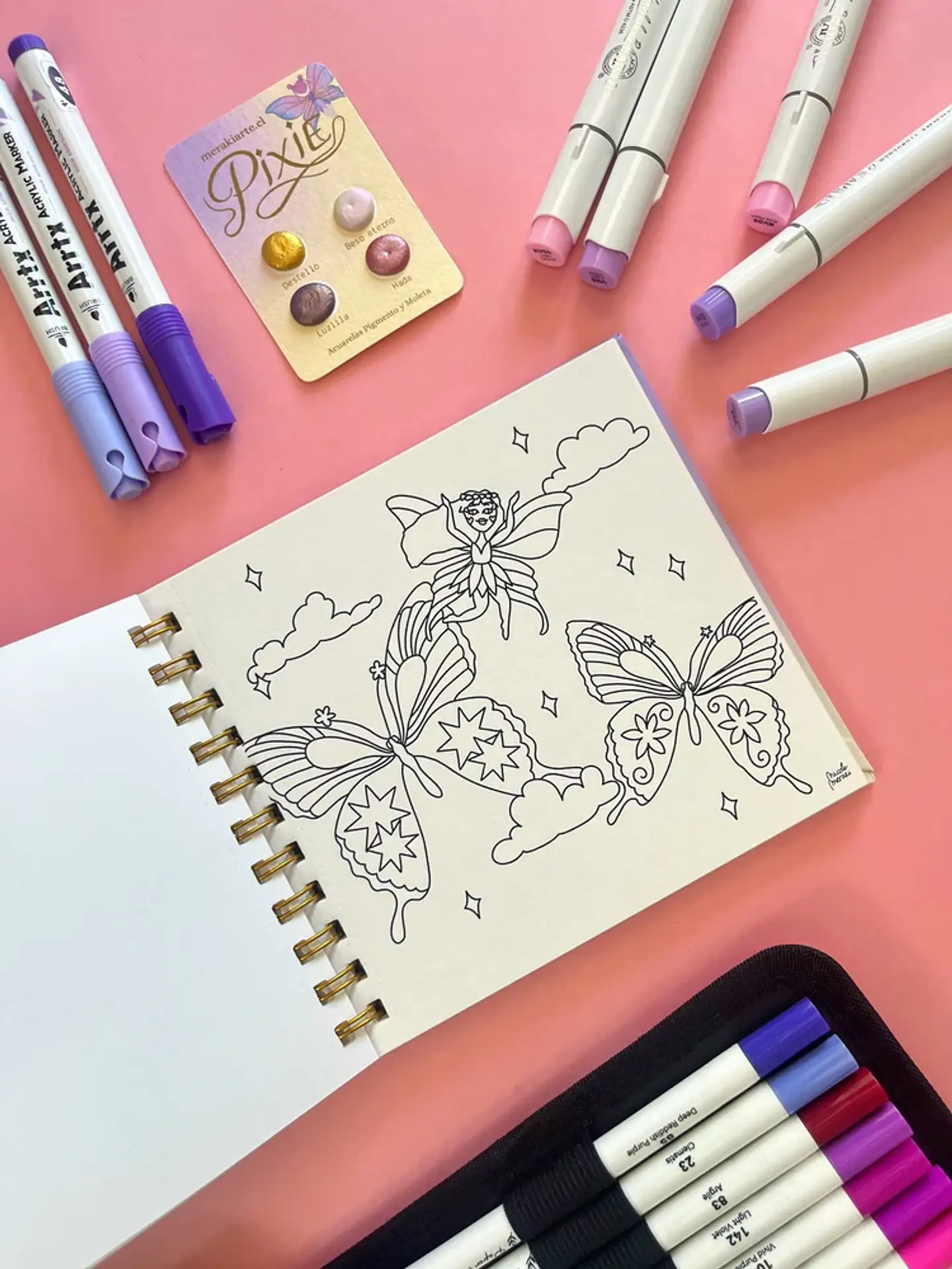 LIBRO POCKET PARA COLOREAR PIXIE  3