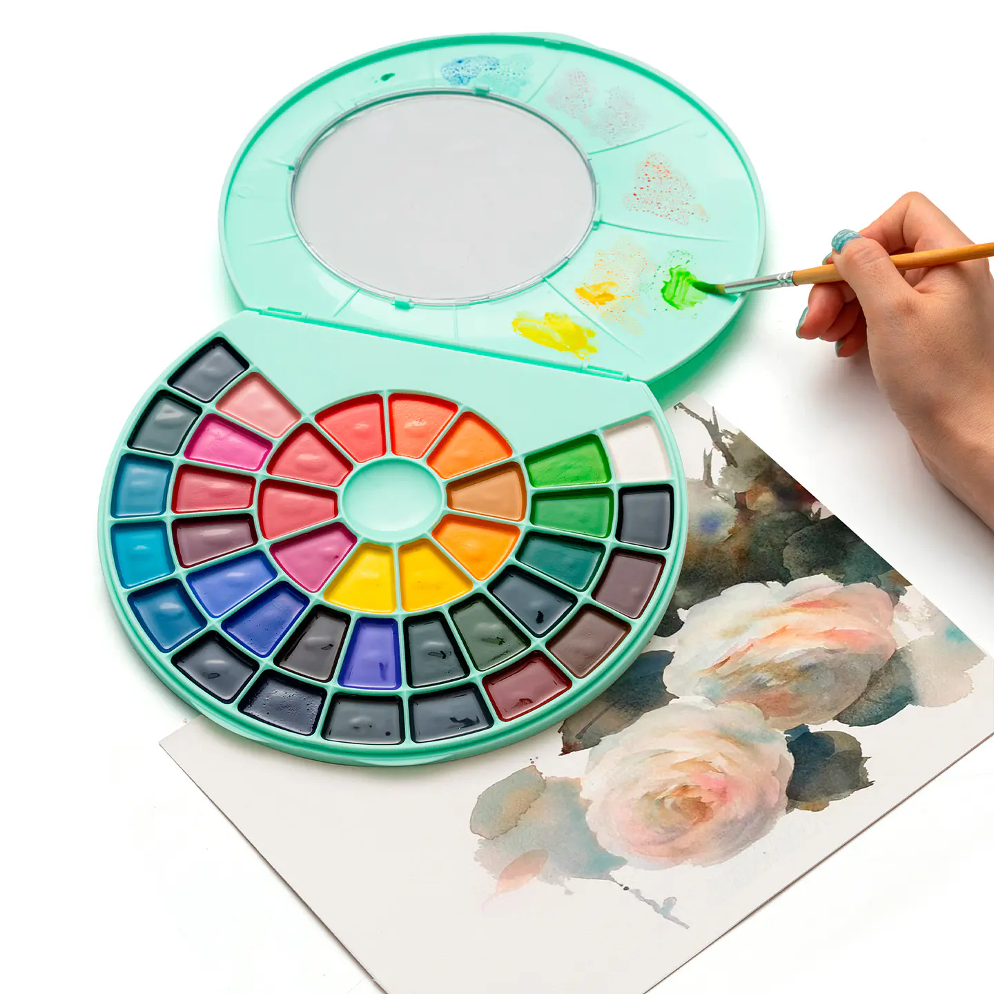 HIMI SET DE PINTURA SÓLIDA SEMI HUMEDAD 24 COLORES  4