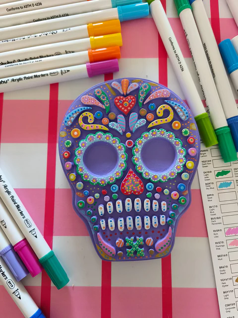 TALLER PINTA UNA CATRINA O CALACA EN YESO HALLOWEEN