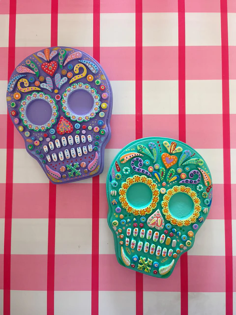 TALLER PINTA UNA CATRINA O CALACA EN YESO HALLOWEEN
