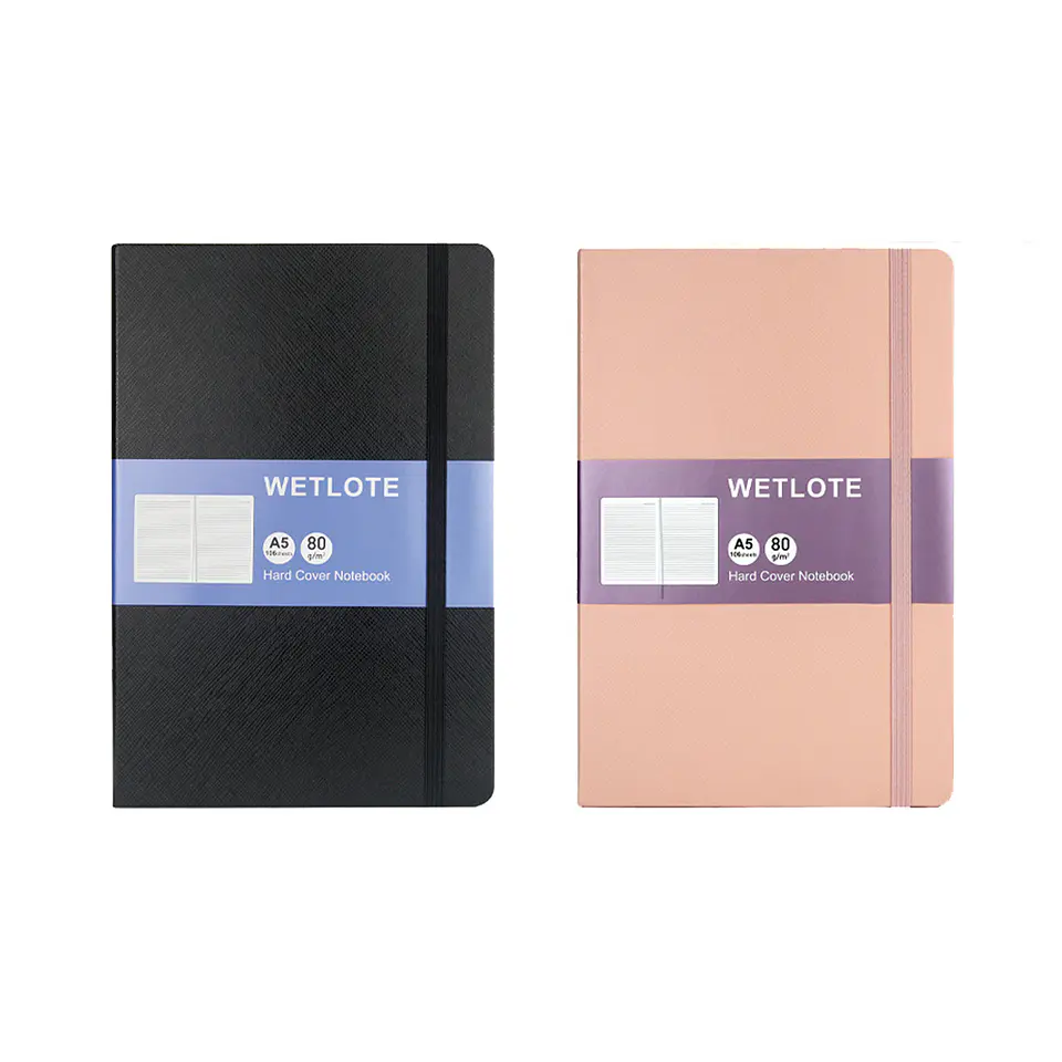 PACK CUADERNO A5 WETLOTE TAPA DURA BLACK/PINK  1