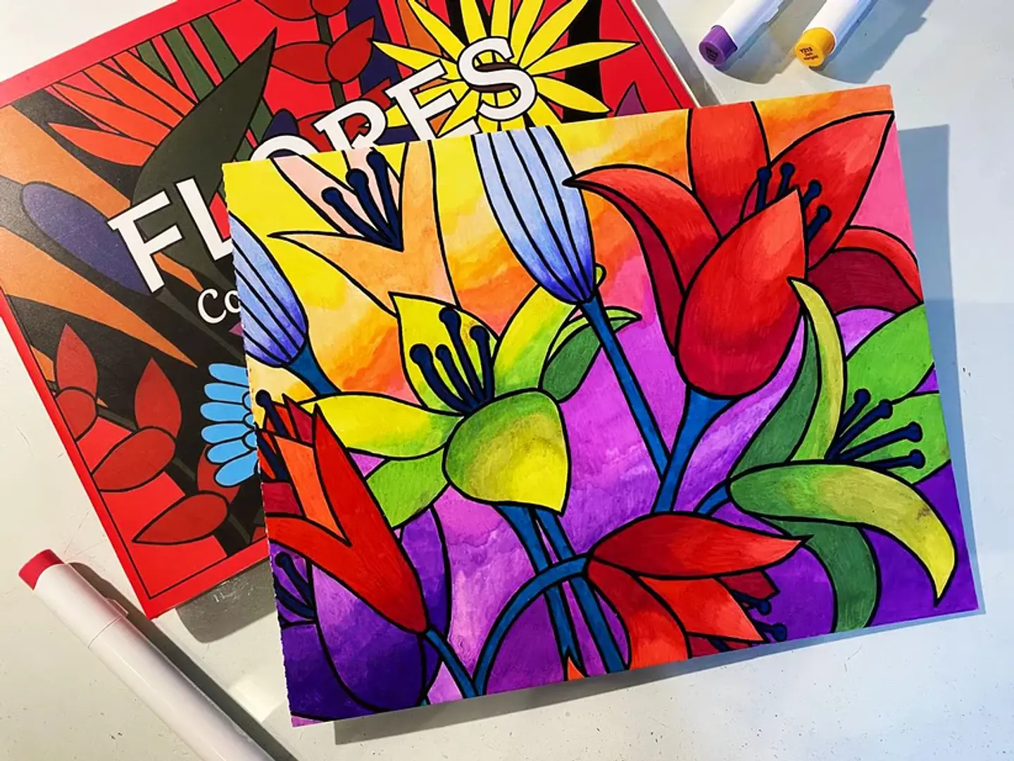 FLORES COLOREAR ES MI PASION  1