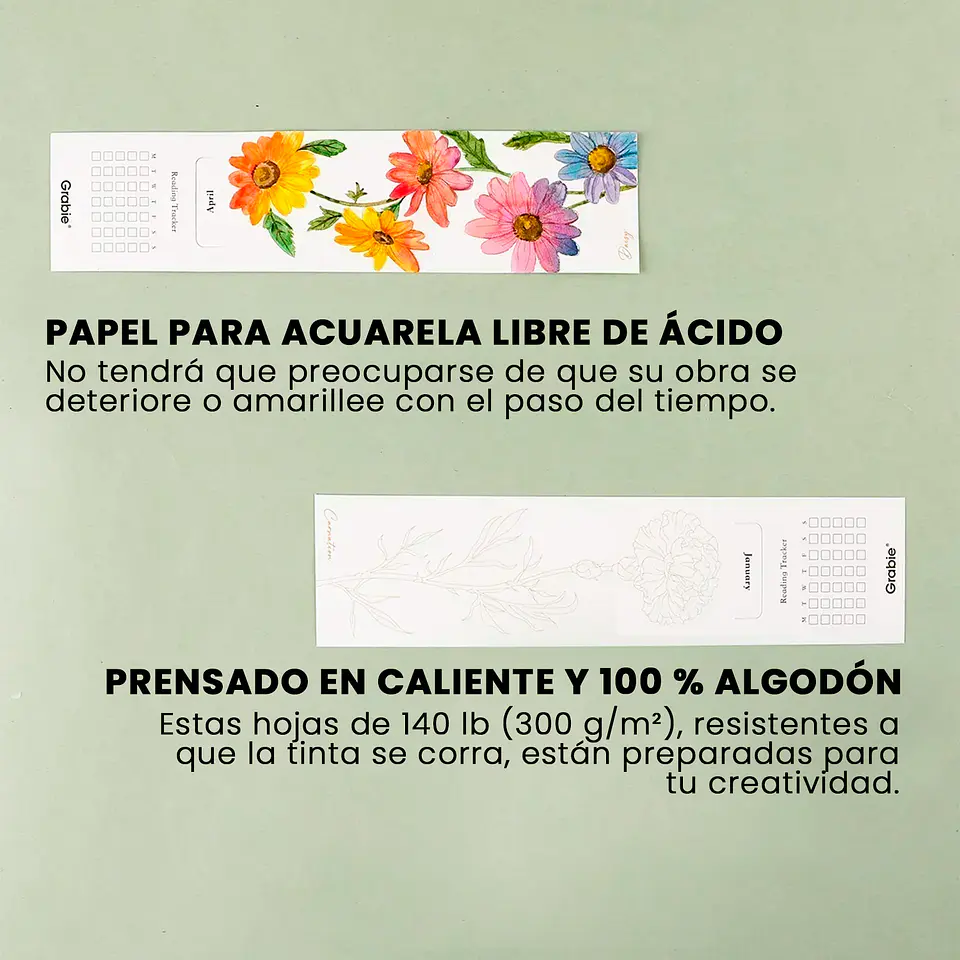 12 MARCAPÁGINAS PARA COLOREAR – EDICIÓN FLORES  5