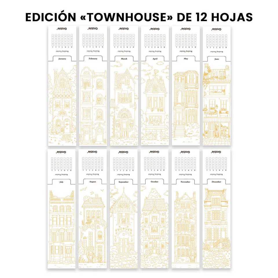 12 MARCAPÁGINAS PARA COLOREAR – CASAS URBANAS  3
