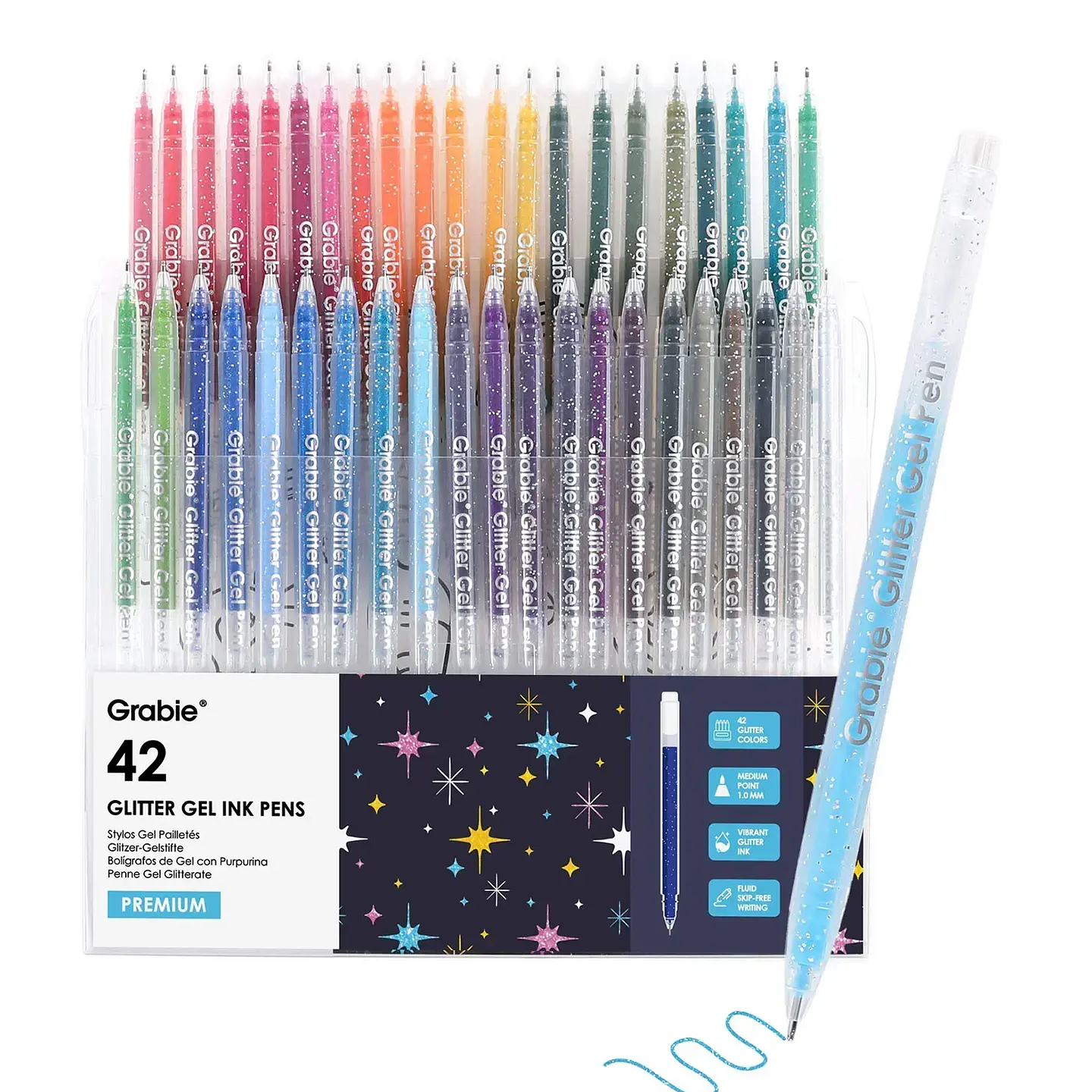 SET DE LÁPICES GLITTER GEL 42 UNIDADES  1