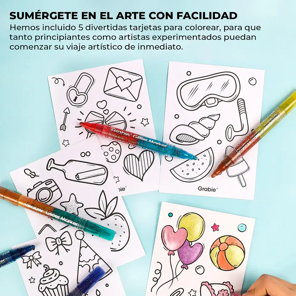 SET 8 MARCADORES ACRÍLICOS DOBLE TONO GLITTER IRIDISCENTE   7