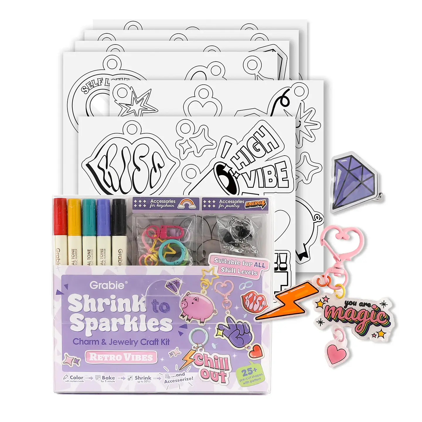 KIT DIY DE FIGURAS TERMOENCOGIBLES RETRO VIBES  1