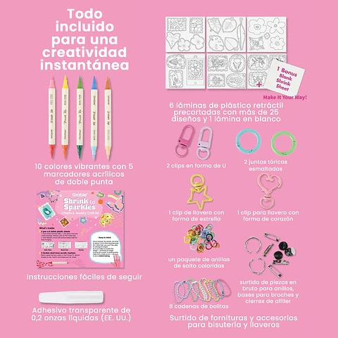 KIT DIY DE FIGURAS TERMOENCOGIBLES BLOOM POST 