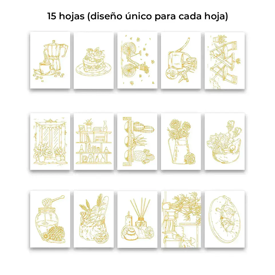 LIBRO PARA COLOREAR ACUARELA 100% ALGODON ESCENAS COTIDIANAS  3