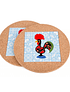 Round With Rooster Tile (2 uni)