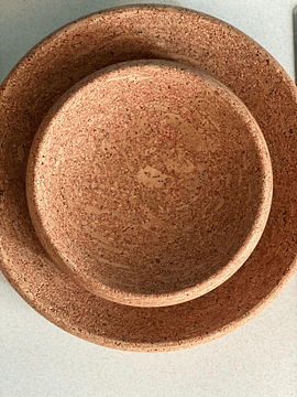 Red Cork Bowl Set