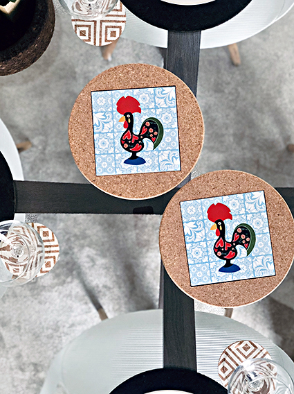 Round With Rooster Tile (2 uni)