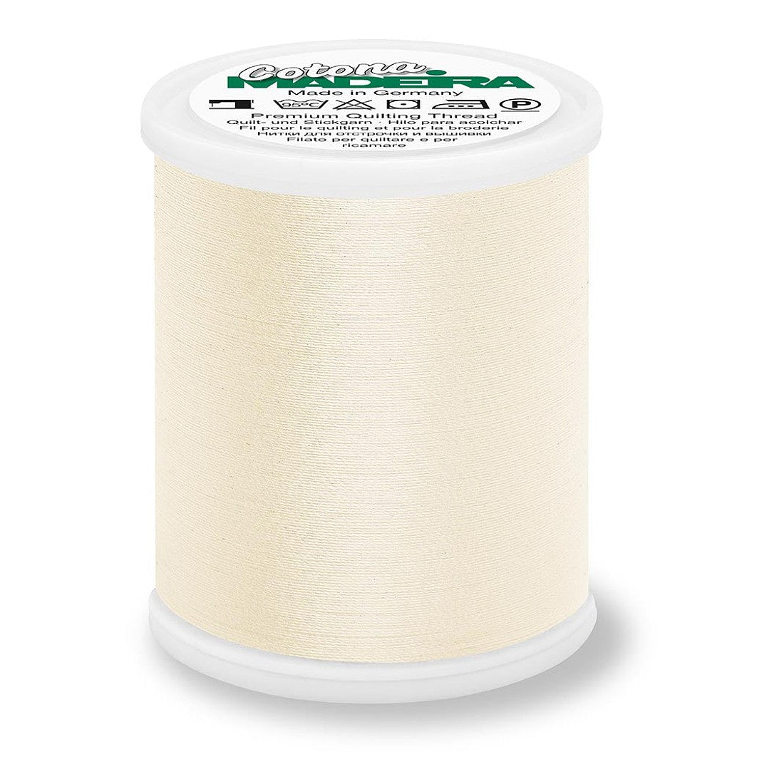 Madeira Cotona 50 WT Quilting & Sewing Thread- 1100yd - 738 Cream 1