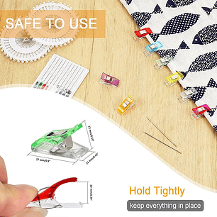 The Fabric Hut Colorful Quilting Clips - Pack of 250