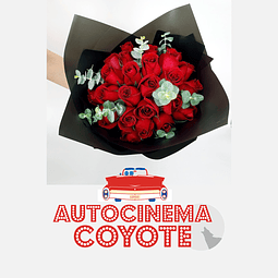 Boleto Autocinema Coyote + Ramo de rosas rojas