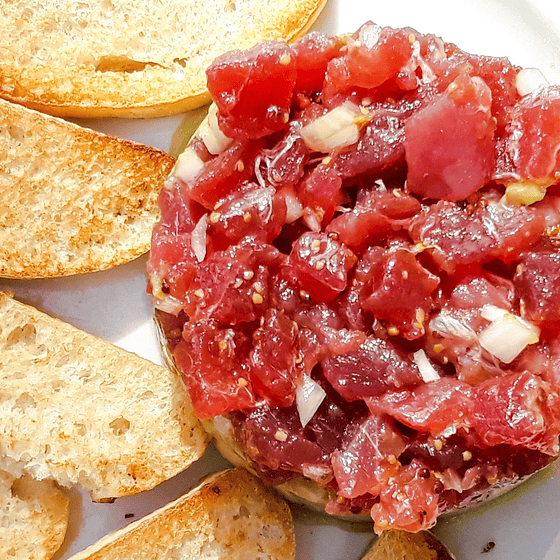 Tartaro de atún estilo japonés 2