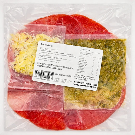 Carpaccio de filete angus con salsa de limoneta con queso parmesano y alcaparra 2