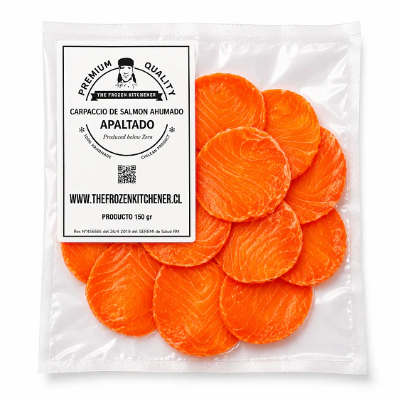  Carpaccio de salmón  ahumado y salsa de palta 1