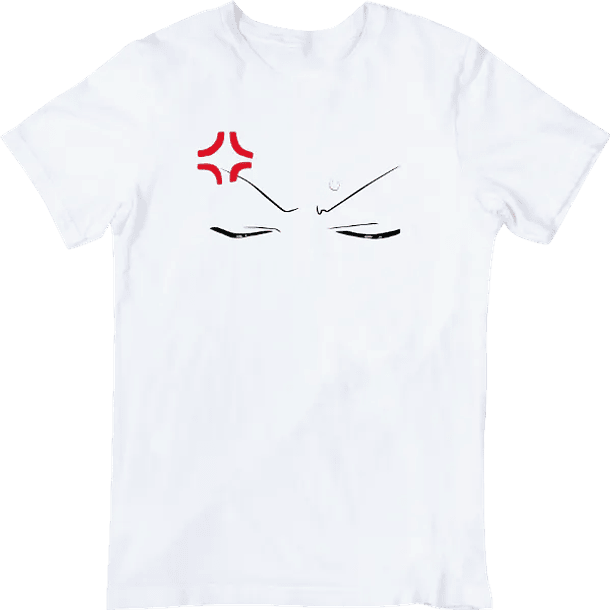 Cara Anime Enojada,  Polera 100% Algodón Orgánico.