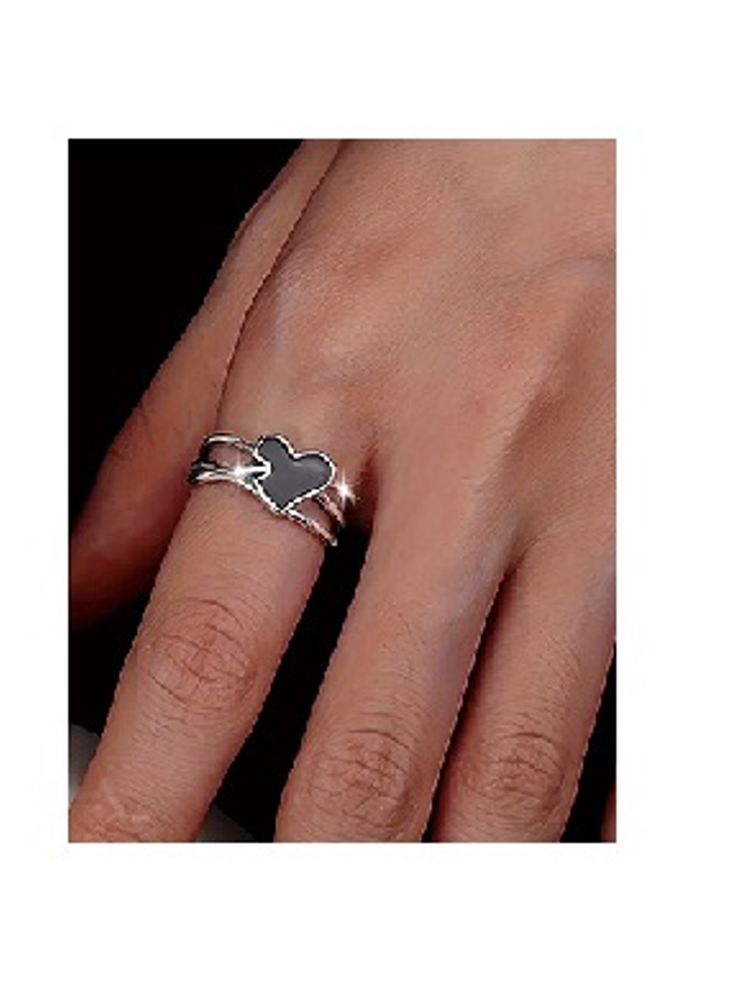 Anillo Corazón Ébano 2