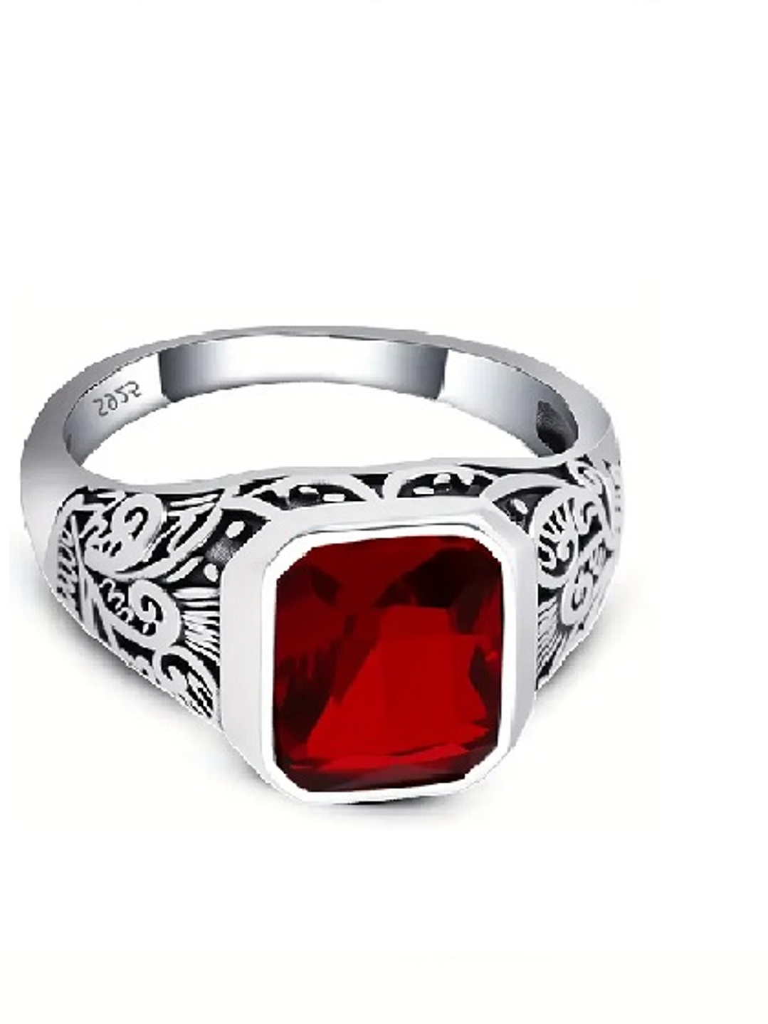 Anillo Pasión Escarlata en Plata 925 1