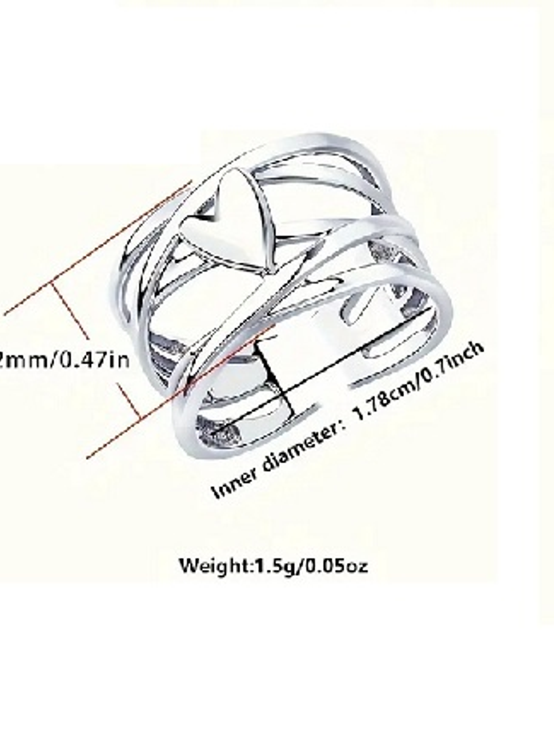 Anillo Lazos de Corazón en Plata 925 2