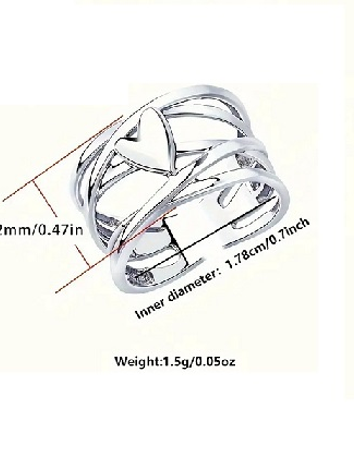 Anillo Lazos de Corazón en Plata 925 2