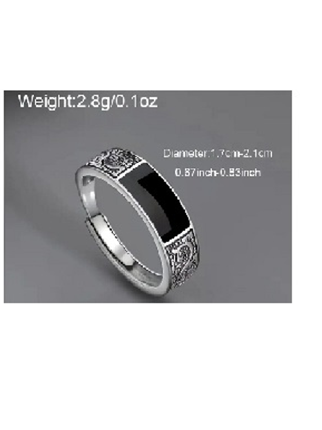 Anillo Distinción Ónix en Plata 925 Unisex 1