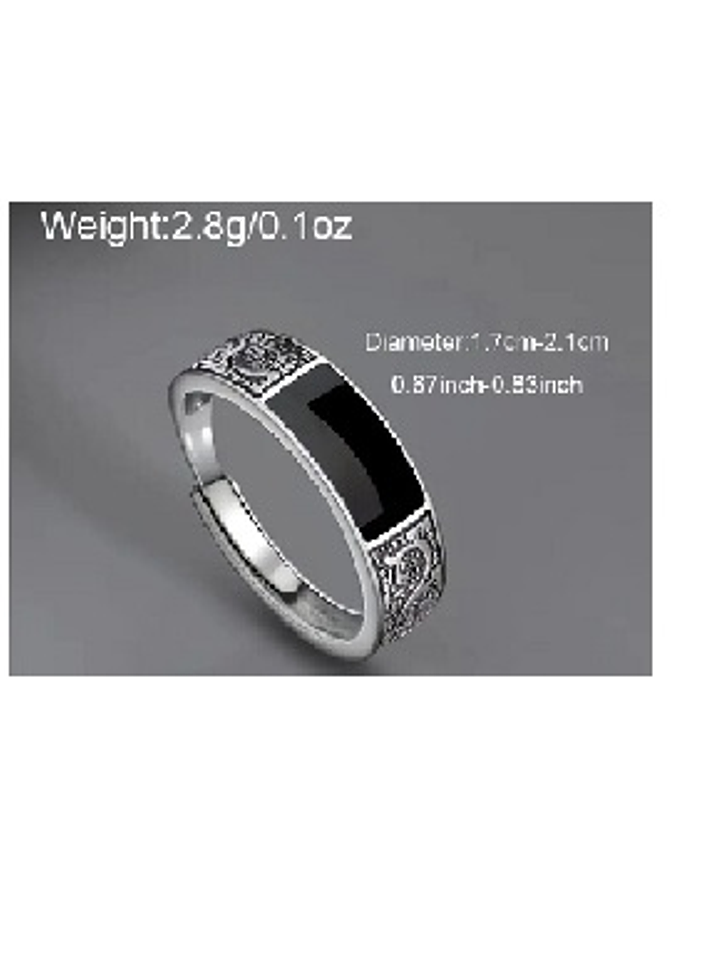 Anillo Distinción Ónix en Plata 925 Unisex 1